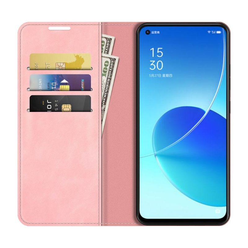 Cover voor Oppo Reno 6 5G Kunstleer Functie Stand