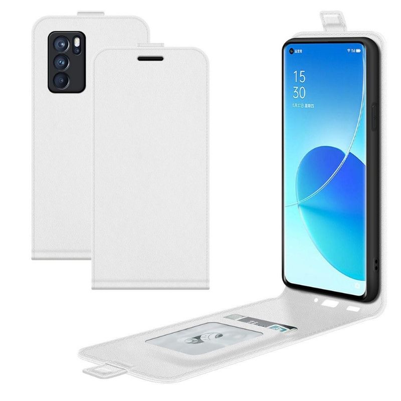 Flip Case voor Oppo Reno 6 5G Folio-hoesje Kunstleer Verticaal