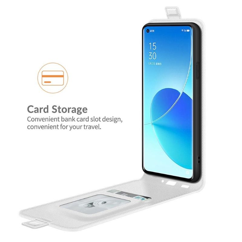 Flip Case voor Oppo Reno 6 5G Folio-hoesje Kunstleer Verticaal