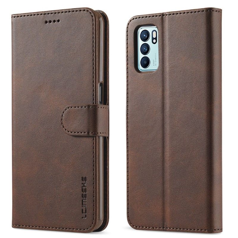 Folio-hoesje voor Oppo Reno 6 5G Anti-fall Leereffect Lc.imeeke