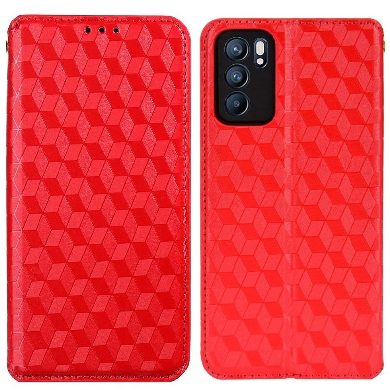 Folio-hoesje voor Oppo Reno 6 5G Ontwerpgeometrie