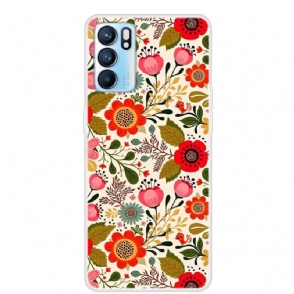 Hoesje voor Oppo Reno 6 5G Kleurrijke Bloemen