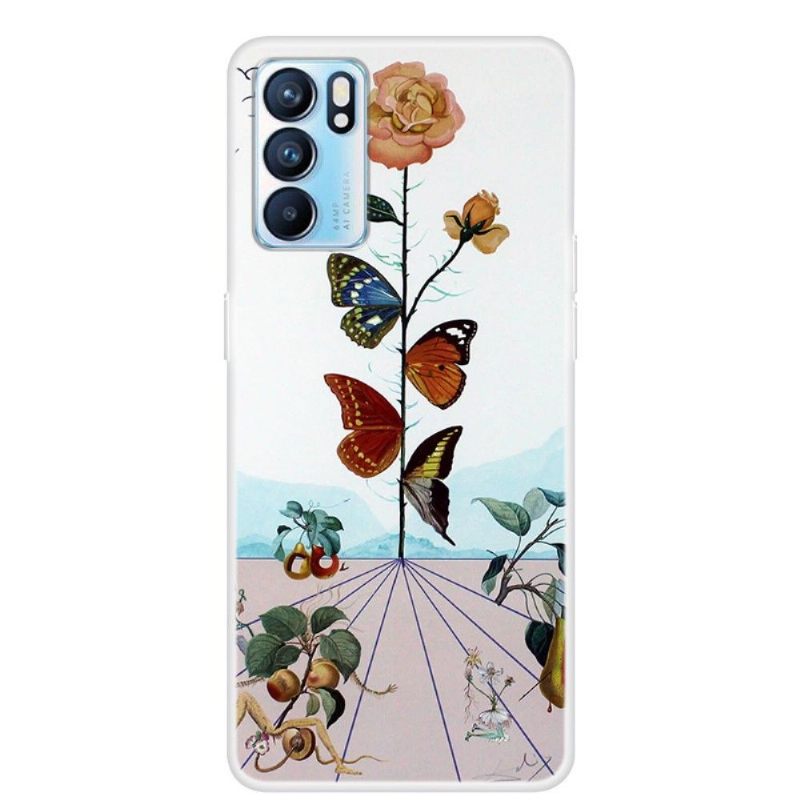 Hoesje voor Oppo Reno 6 5G Kleurrijke Vlinders