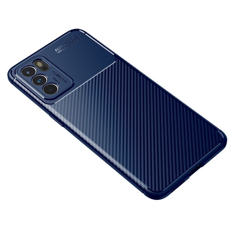 Hoesje voor Oppo Reno 6 5G Koolstofvezelstijl