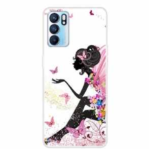Hoesje voor Oppo Reno 6 5G Vlinder Vrouw