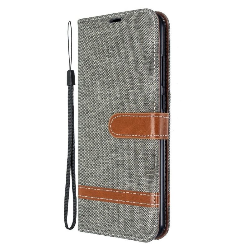Cover voor Xiaomi Redmi Note 8T Anti-fall Folio-hoesje Stoffen Bekleding Folio