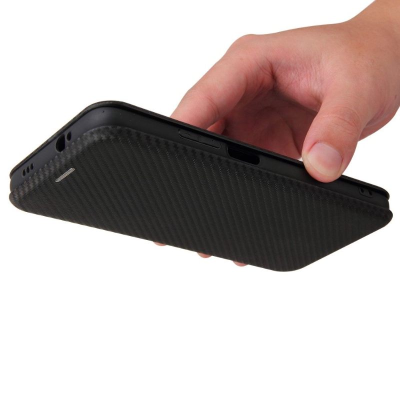 Folio-hoesje voor Poco M3 Koolstofvezeleffect