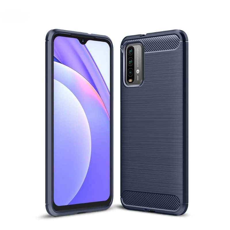 Hoesje voor Poco M3 Flexibel Geborsteld Effect