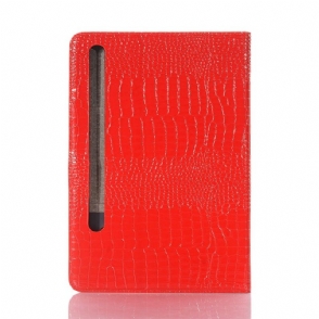 Flip Case voor Samsung Galaxy Tab S7 Imitatieleer Croc Look