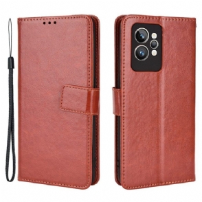 Folio-hoesje voor Realme GT2 Pro Flitsend Kunstleer