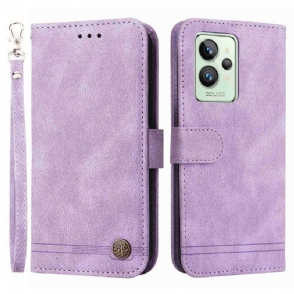 Leren Hoesje voor Realme GT2 Pro Leerstijl Met Decoratieve Klinknagel