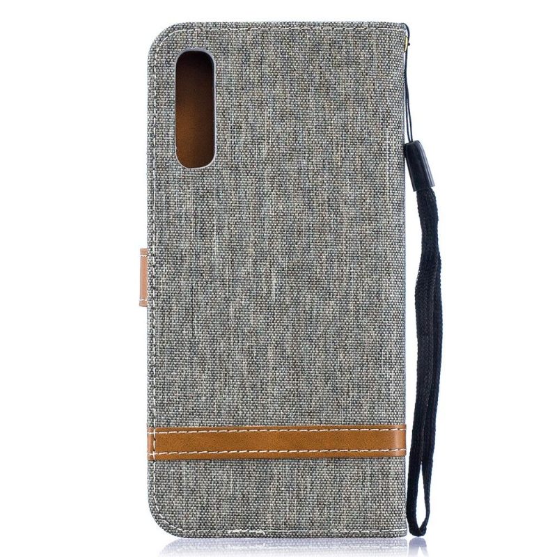 Cover voor Samsung Galaxy A50 Kaarthouder Met Stoffen Bekleding