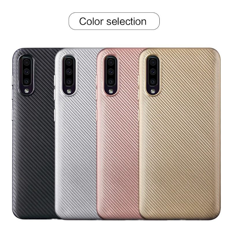 Hoesje voor Samsung Galaxy A50 Anti-fall Koolstofvezelcoating