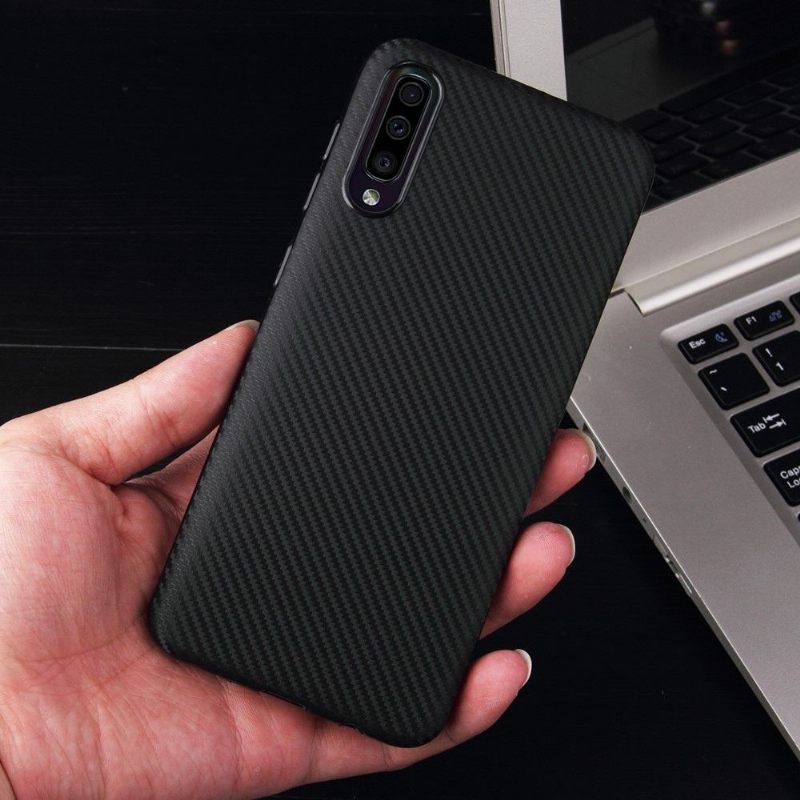 Hoesje voor Samsung Galaxy A50 Anti-fall Koolstofvezelcoating