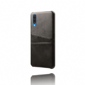 Hoesje voor Samsung Galaxy A50 Melody-kaarthouder Met Leereffect