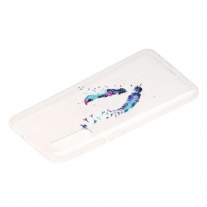 Telefoonhoesje voor Samsung Galaxy A50 Bescherming Naadloze Veren En Vogels