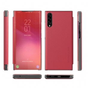 Telefoonhoesje voor Samsung Galaxy A50 Folio-hoesje Koolstofvezel