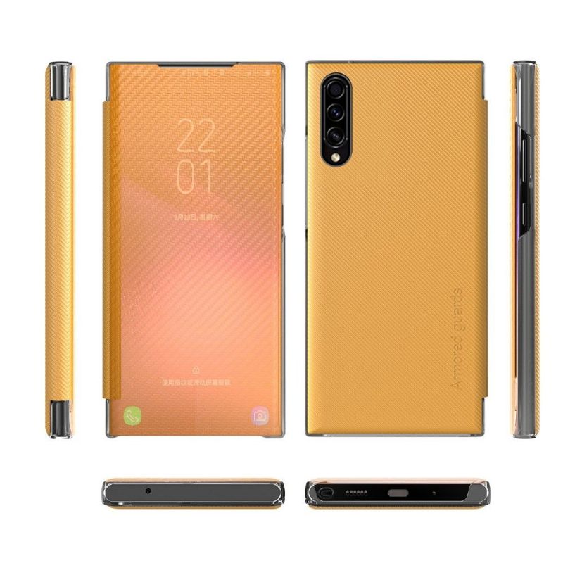 Telefoonhoesje voor Samsung Galaxy A50 Folio-hoesje Koolstofvezel