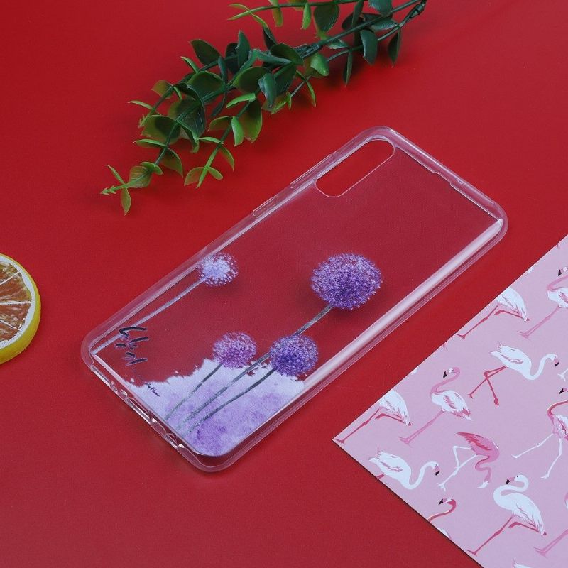 Telefoonhoesje voor Samsung Galaxy A50 Transparante Paardebloemen