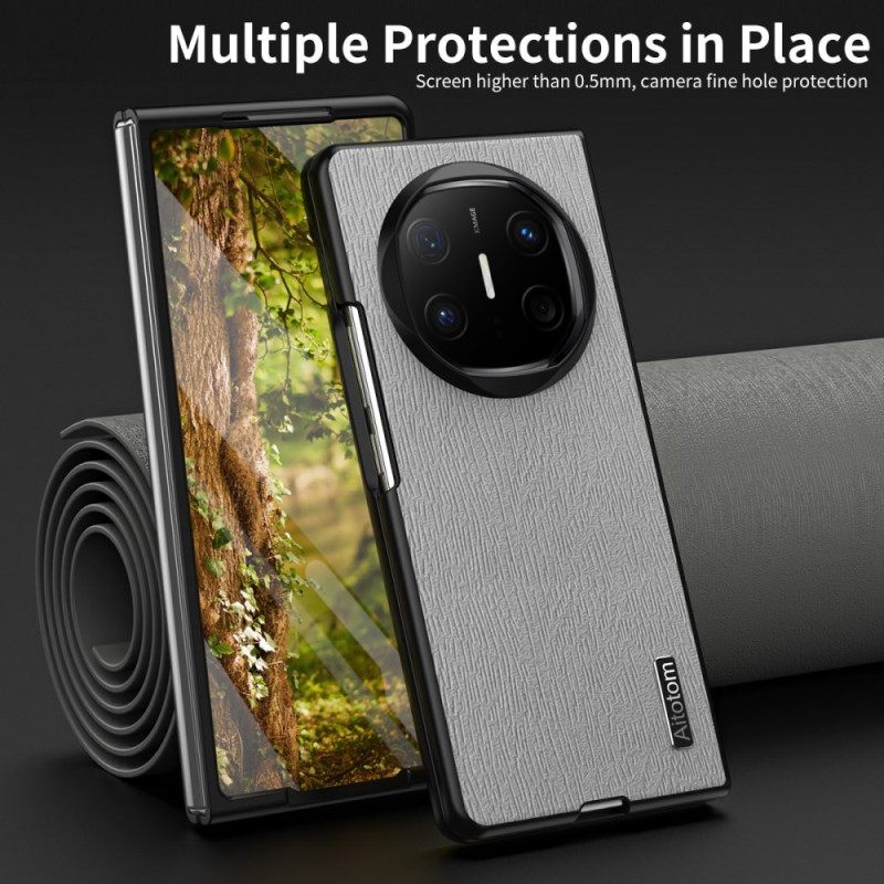 Case Hoesje Huawei Mate X6 Telefoonhoesje Houtstructuur