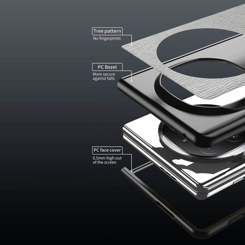 Case Hoesje Huawei Mate X6 Telefoonhoesje Houtstructuur