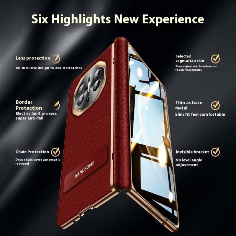 Hoesje Huawei Mate X6 Gestructureerd Kunstleer Met Schermbeschermer