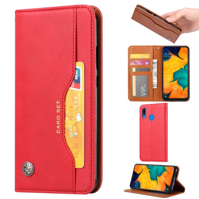 Cover voor Samsung Galaxy A20e Leren Stand Case