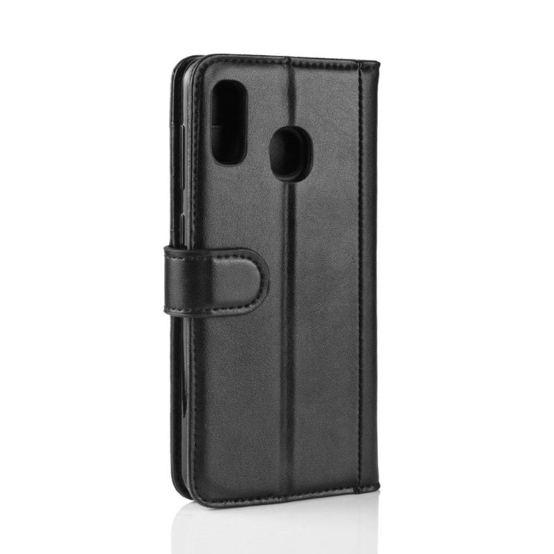 Cover voor Samsung Galaxy A20e Portemonnee Premium Leren Portemonnee - Zwart