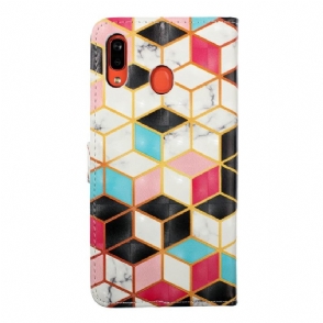 Folio-hoesje voor Samsung Galaxy A20e Anti-fall Geometrisch Ontwerp