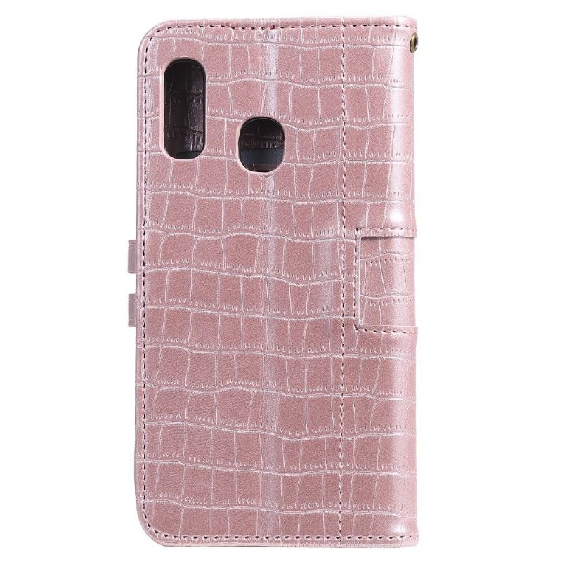 Folio-hoesje voor Samsung Galaxy A20e Leerstijl Met Krokodilleneffect