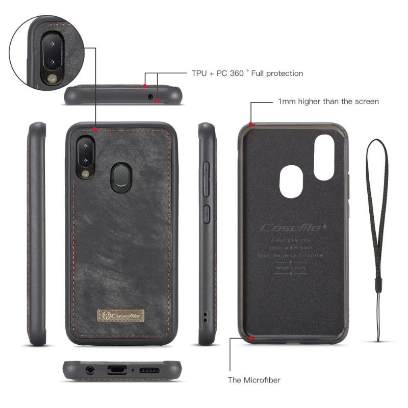 Hoesje Cover voor Samsung Galaxy A20e Anti-fall 2 in 1 Magnetisch