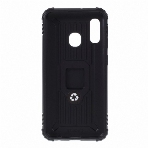 Hoesje voor Samsung Galaxy A20e Carbon Look Met Steunring