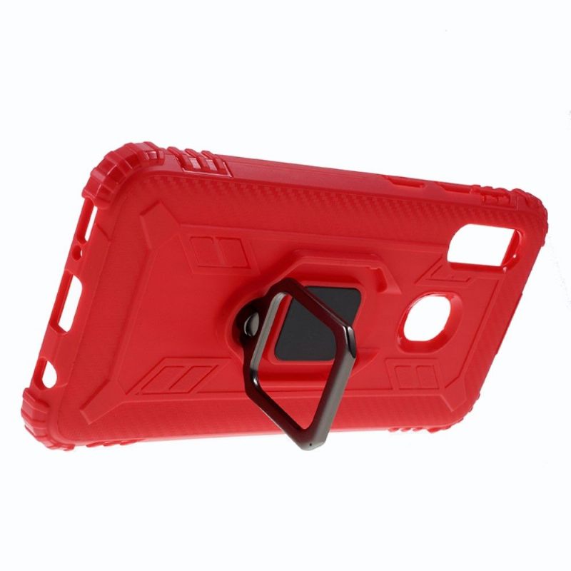 Hoesje voor Samsung Galaxy A20e Carbon Look Met Steunring