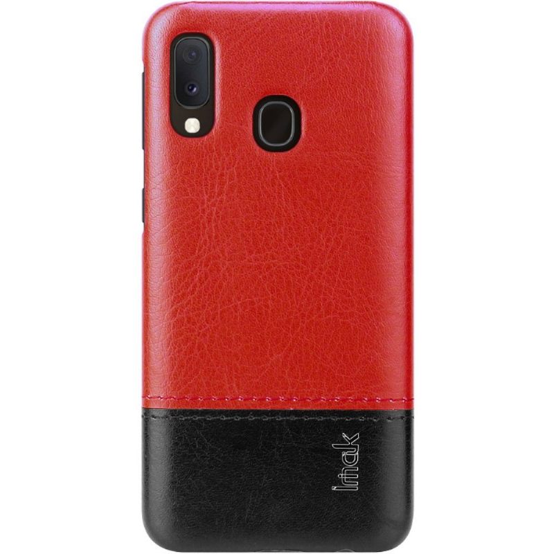 Hoesje voor Samsung Galaxy A20e Imak Bicolor Imitatieleer