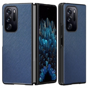 Hoesje voor Oppo Find N Getextureerd Lederen Ontwerp