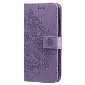 Folio-hoesje voor Xiaomi Redmi Note 12 Pro Plus Met Ketting Riem Bloem Mandala