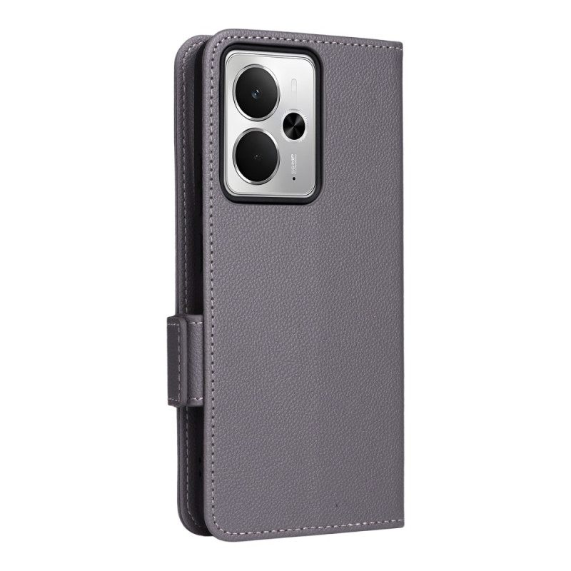 Folio-hoesje Realme 14t 5g Lychee Textuur Met Bandje