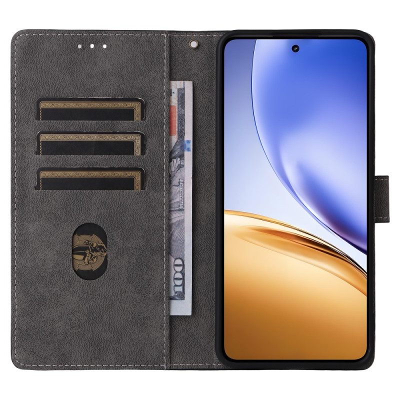 Folio-hoesje Realme 14t 5g Rfid-bescherming Suède-look