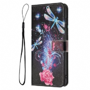 Folio-hoesje Realme 14t 5g Telefoonhoesje Libellenpatroon