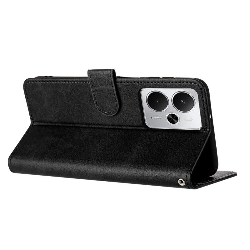 Leren Hoesje Voor Realme 14t 5g Leereffect Met Koord