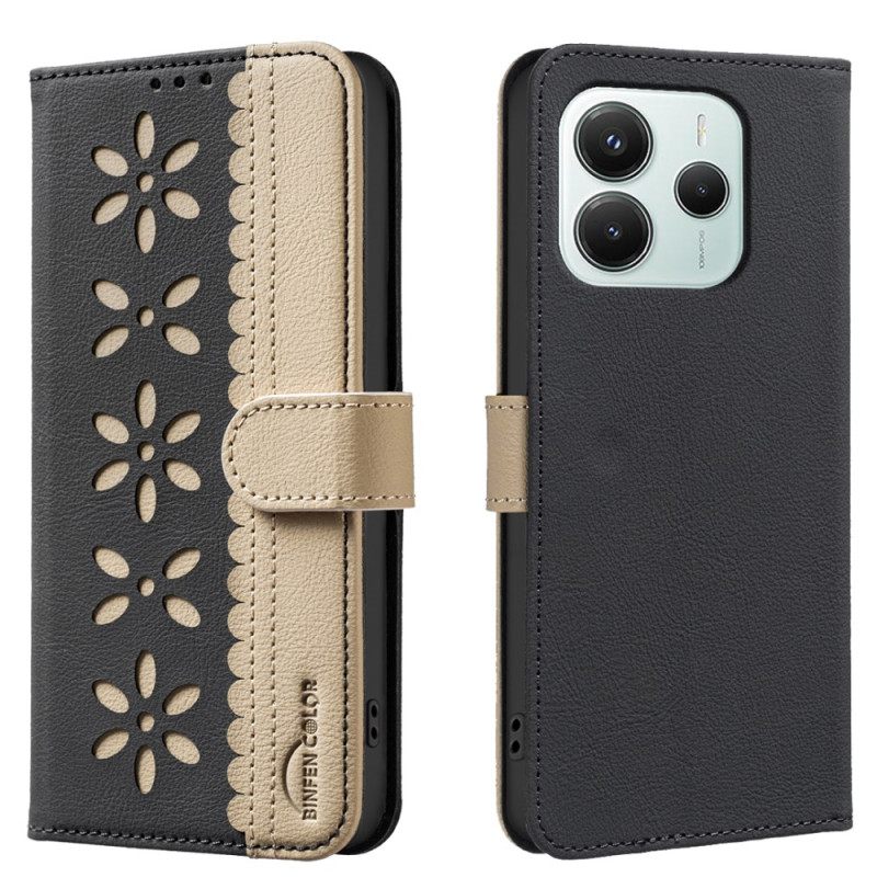 Bescherming Hoesje Xiaomi Redmi Note 14 5g Bloemen Binfen Kleur