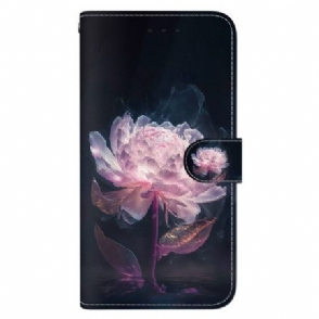 Bescherming Hoesje Xiaomi Redmi Note 14 5g Paarse Pioenroos