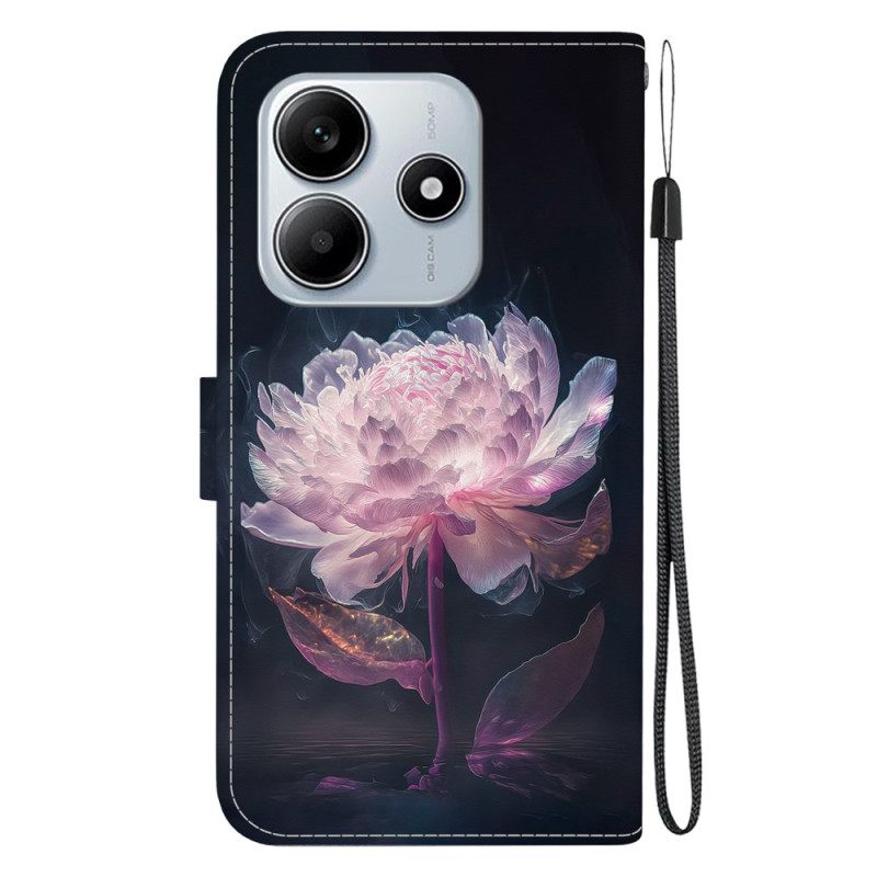 Bescherming Hoesje Xiaomi Redmi Note 14 5g Paarse Pioenroos
