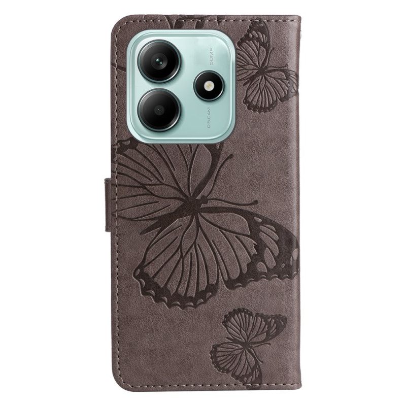 Bescherming Hoesje Xiaomi Redmi Note 14 5g Reuzenvlinders Met Bandje