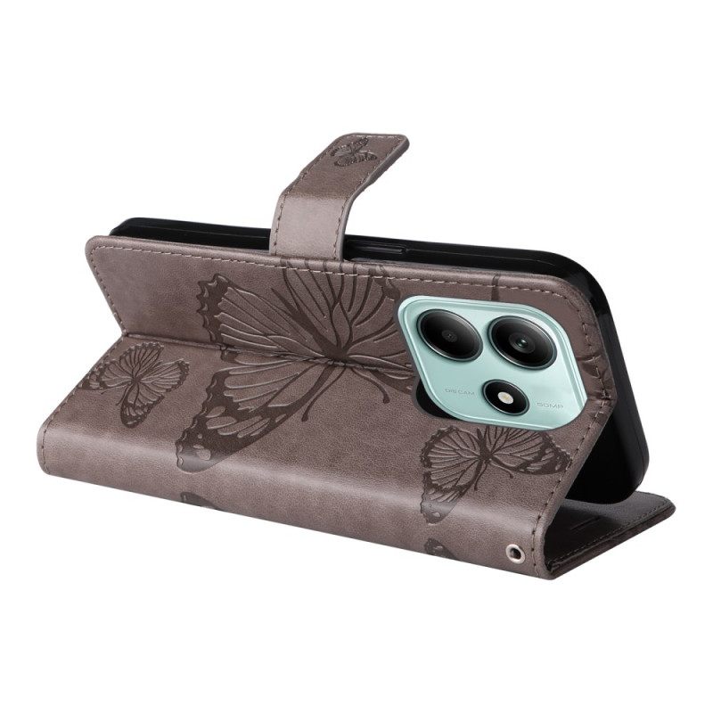 Bescherming Hoesje Xiaomi Redmi Note 14 5g Reuzenvlinders Met Bandje