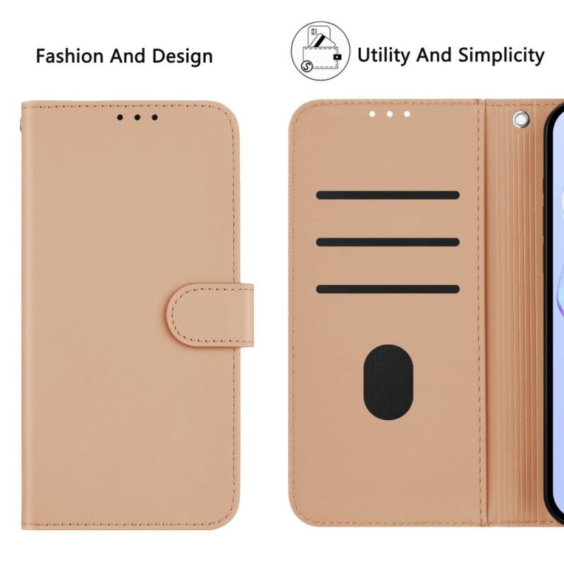 Flip Case Leren Xiaomi Redmi Note 14 5g Bandje Met Lederlook