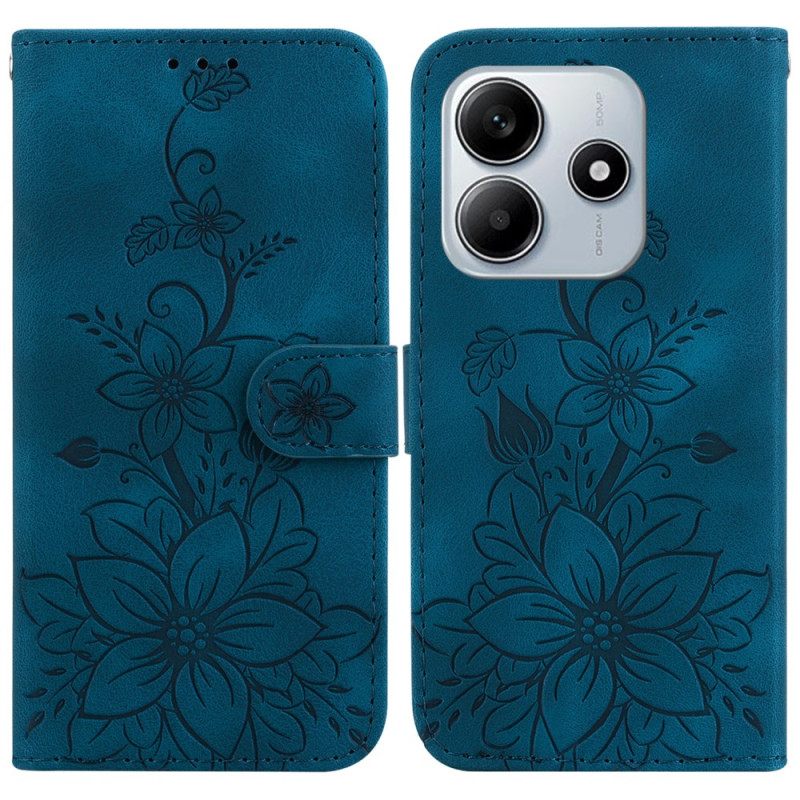Flip Case Leren Xiaomi Redmi Note 14 5g Fleur-de-lis-patroon