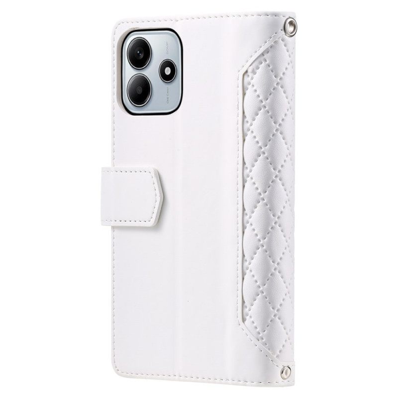 Flip Case Leren Xiaomi Redmi Note 14 5g Gewatteerde Portemonnee