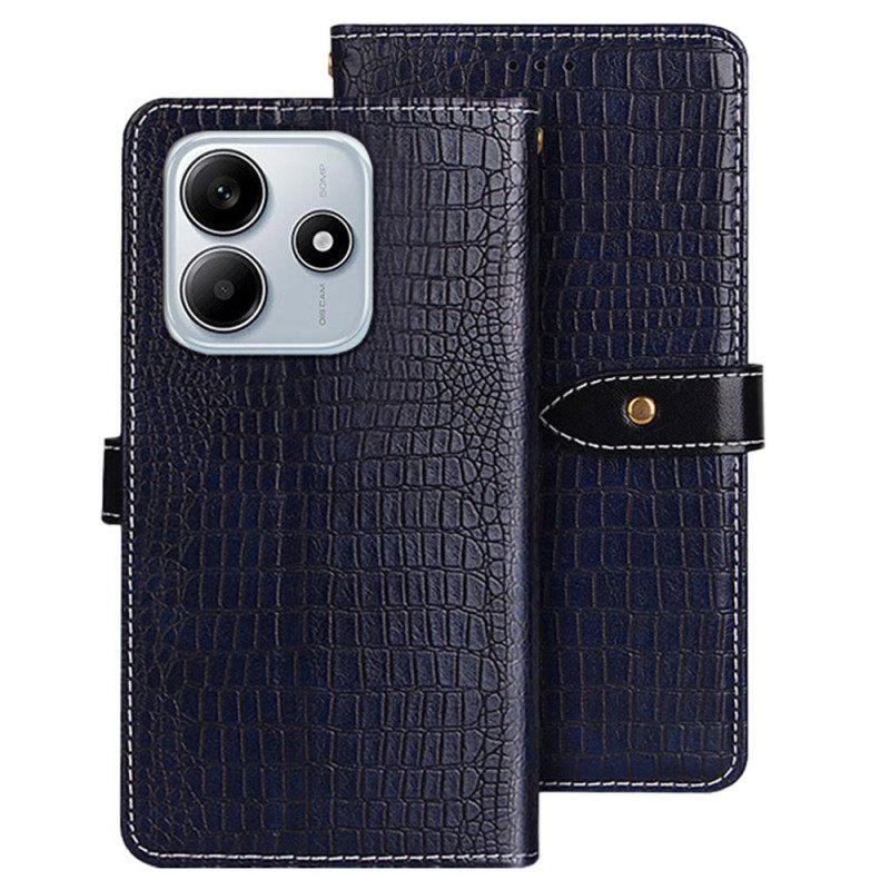Flip Case Leren Xiaomi Redmi Note 14 5g Idewei Krokodillenstijl
