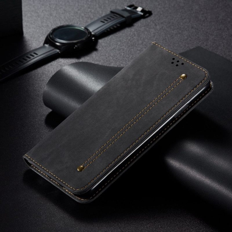 Folio-hoesje Xiaomi Redmi Note 14 5g Denimstof Bescherming Hoesje